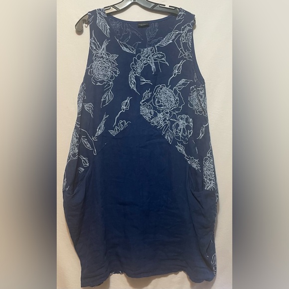 Luca Vanucci Linen Dress with 2 front pockets - Picture 1 of 6